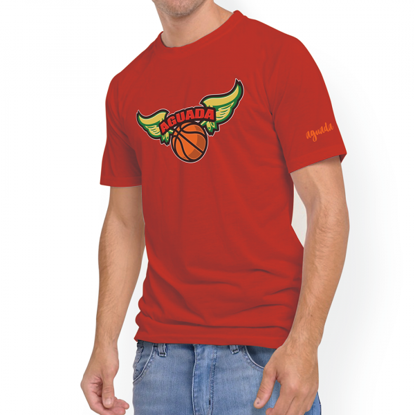 Remera en algodón “Alas Aguada” color roja hombre